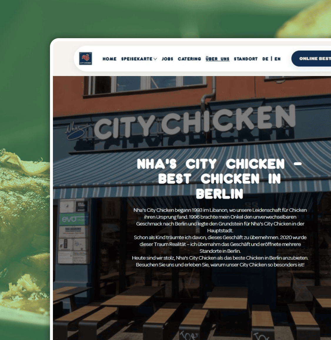 A Foodamigos-branded restaurant website and online menu